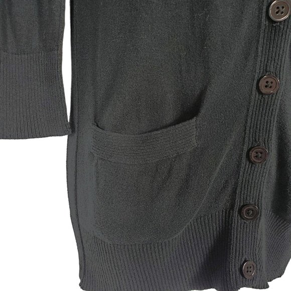 Mossimo Knit Quarter Sleeve Black Cardigan Sweater - Picture 6 of 9
